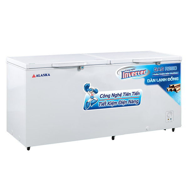 tủ đ&ocirc;ng alaska HB 650CI d&agrave;n đồng inverter