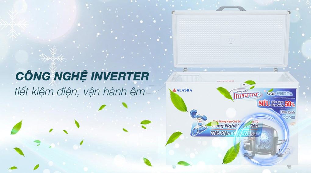 Tủ đông Alaska Inverter 295 lít BD 400CI - Công nghệ tiết kiệm điện Tủ đông Alaska Inverter 295 lít BD 400CI - Công nghệ tiết kiệm điện
