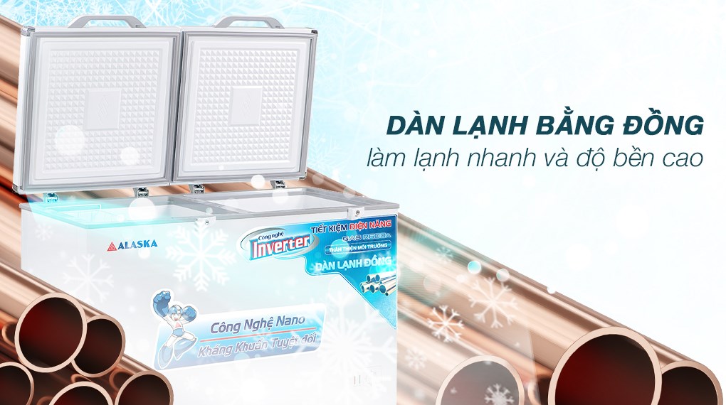 Tủ đông Alaska Inverter 312 lít BCD 5068CI - Công nghệ làm lạnh Tủ đông Alaska Inverter 312 lít BCD 5068CI - Công nghệ làm lạnh