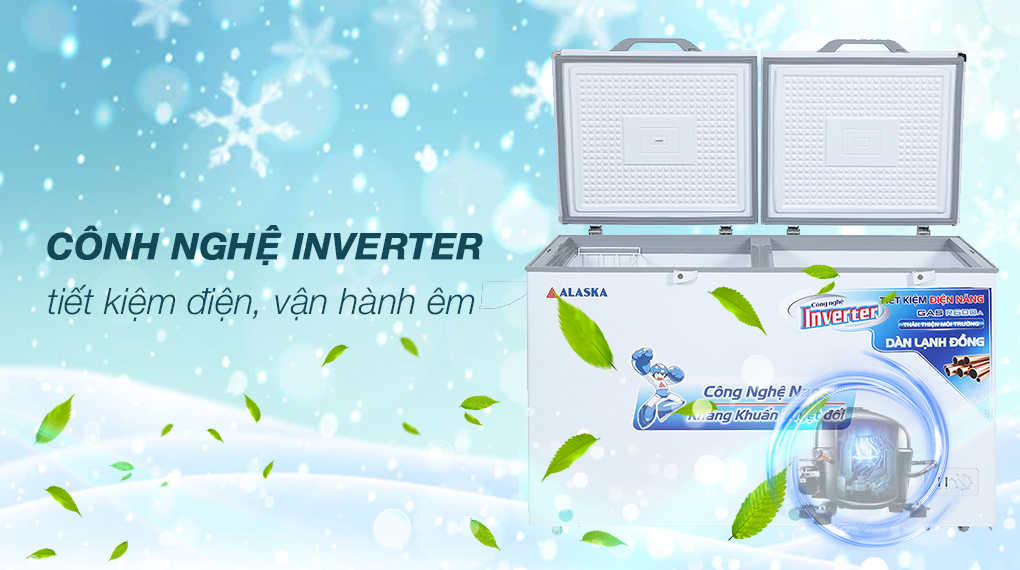 Tủ đông Alaska Inverter 312 lít BCD 5068CI - Công nghệ Inverter Tủ đông Alaska Inverter 312 lít BCD 5068CI - Công nghệ Inverter