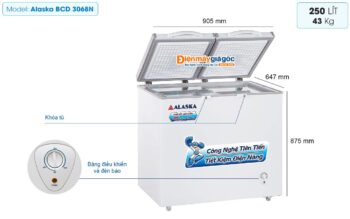 Tủ đông mát Alaska BCD-3068N