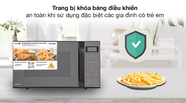 Khóa trẻ em - Lò vi sóng có nướng Panasonic NN-CT66MBYUE 27 lít Khóa trẻ em - Lò vi sóng có nướng Panasonic NN-CT66MBYUE 27 lít