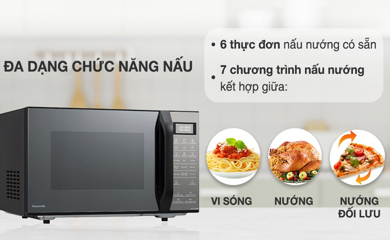 Chế độ nấu - Lò vi sóng có nướng Panasonic NN-CT66MBYUE 27 lít Chế độ nấu - Lò vi sóng có nướng Panasonic NN-CT66MBYUE 27 lít