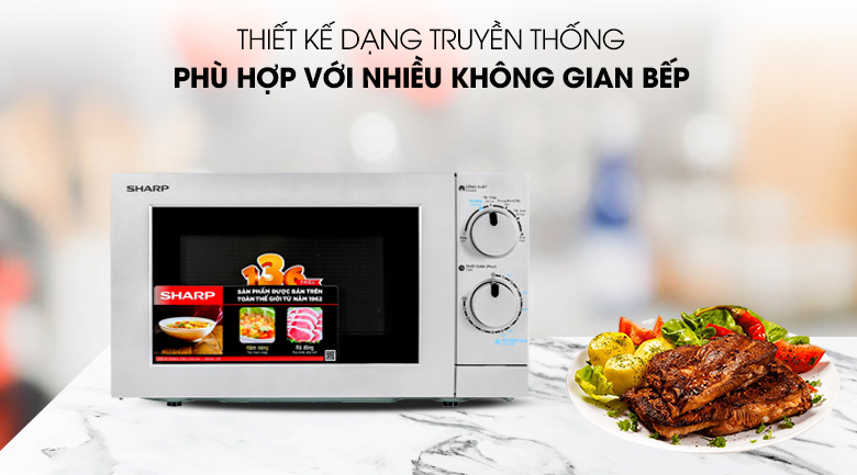 Lò vi sóng Sharp R-209VN-SK 20 lít - Dung tích 20 lít Lò vi sóng Sharp R-209VN-SK 20 lít - Dung tích 20 lít
