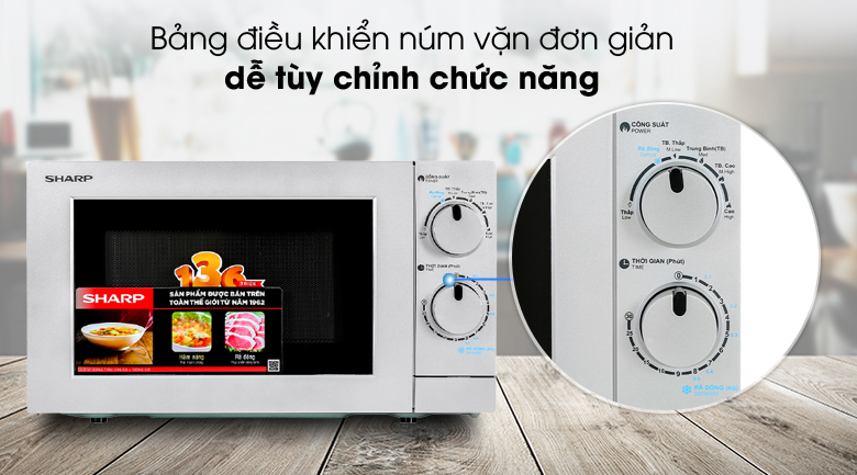 Dễ dùng - Lò vi sóng R-209VN-SK 20 lít Dễ dùng - Lò vi sóng R-209VN-SK 20 lít