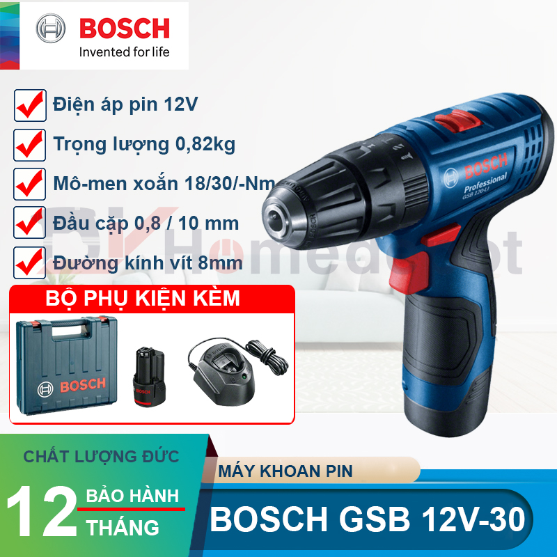 Máy khoan pin Bosch GSB 12V-30 Máy khoan pin Bosch GSB 12V-30