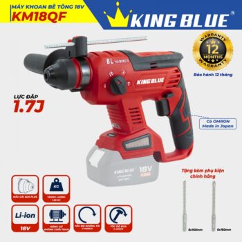 Máy Khoan Bê Tông Kingblue 18V KM18QF (Giá Chưa Bao Gồm Pin, Sạc)