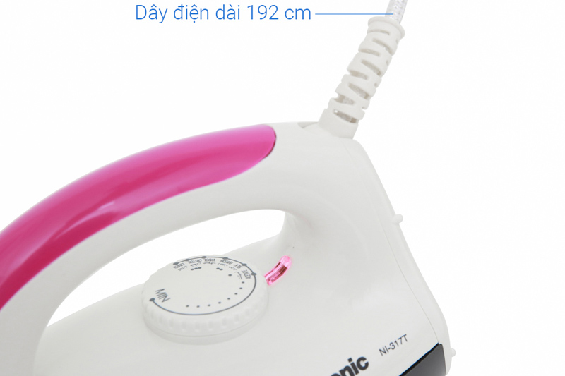 Dây dài tiện lợi - Bàn ủi khô Panasonic NI-317TVRA Dây dài tiện lợi - Bàn ủi khô Panasonic NI-317TVRA