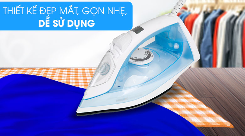 Thiết kế đơn giản, đẹp mắt - Bàn ủi hơi nước Philips GC1740 Thiết kế đơn giản, đẹp mắt - Bàn ủi hơi nước Philips GC1740