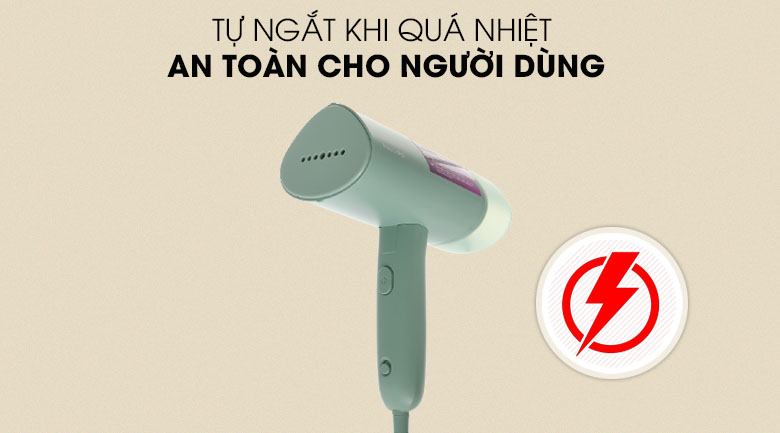 Tự ngắt khi quá nhiệt - Bàn ủi hơi nước cầm tay Philips STH3010 Tự ngắt khi quá nhiệt - Bàn ủi hơi nước cầm tay Philips STH3010