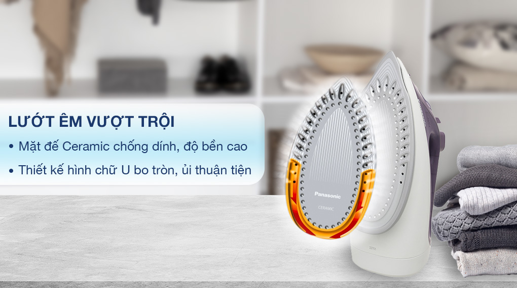 Bàn ủi hơi nước Panasonic NI-S630VRA 2400W - Mặt đế Bàn ủi hơi nước Panasonic NI-S630VRA 2400W - Mặt đế