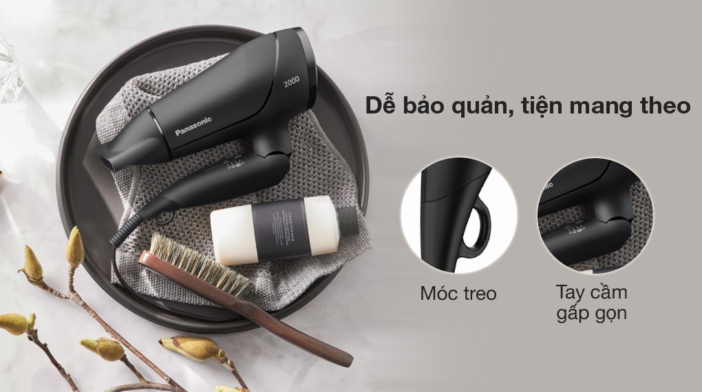 Máy sấy tóc Panasonic EH-ND65-K645 - Dễ bảo quản, tiện mang theo Máy sấy tóc Panasonic EH-ND65-K645 - Dễ bảo quản, tiện mang theo
