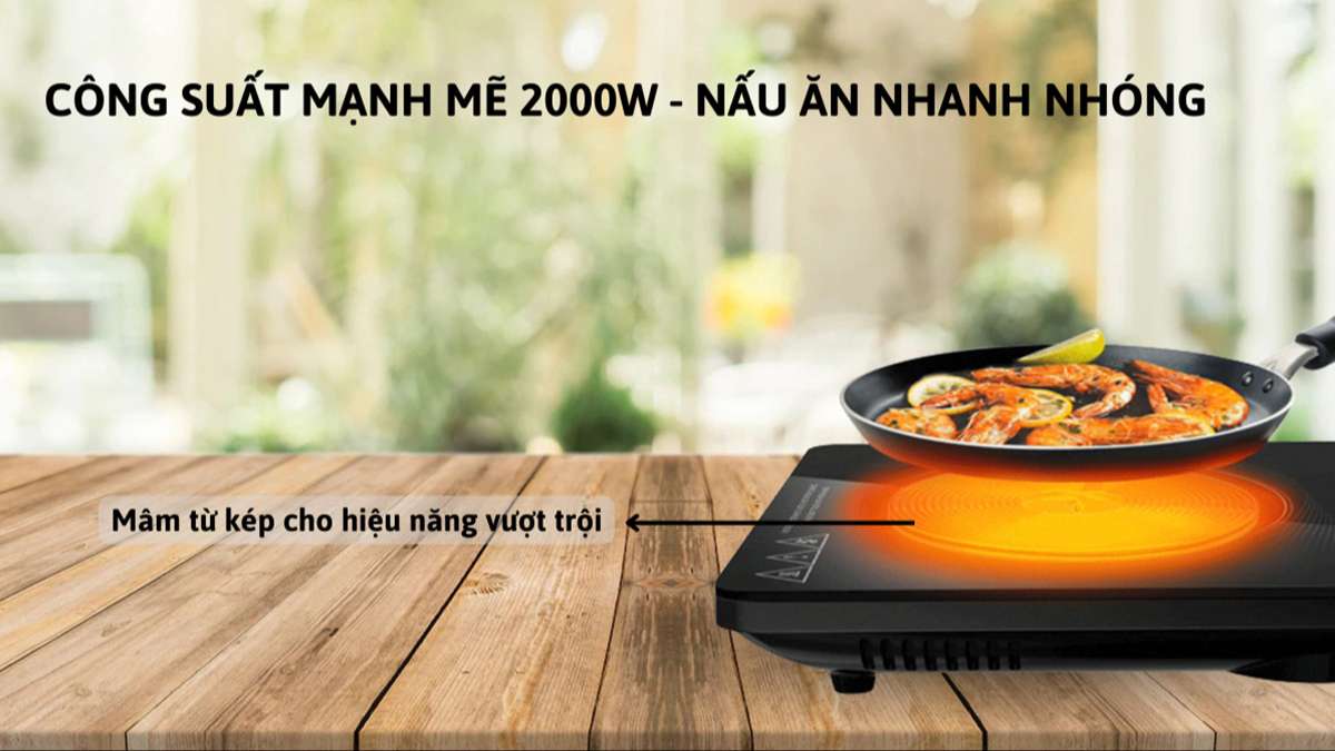 Toshiba IC-20R2SV hoạt động với c&ocirc;ng suất mạnh mẽ 2000W