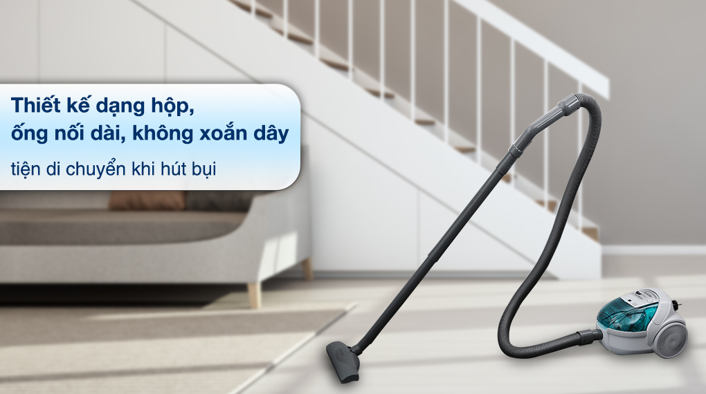 Máy hút bụi dạng hộp Hitachi CV-BF16 GN - Thiết kế Máy hút bụi dạng hộp Hitachi CV-BF16 GN - Thiết kế