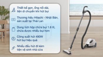 Hàng Trưng Bày Giảm Gía - Máy hút bụi dạng hộp Hitachi CV-SU22V
