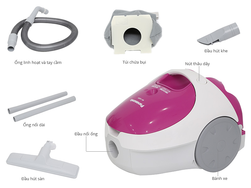 M&aacute;y H&uacute;t bụi Panasonic PAHB-MC-CG331RN46 1600W