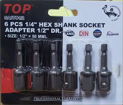 Đầu chuyển 1/4 sang bulong 1/2 TOP SA6TO1/2 (1 cây)