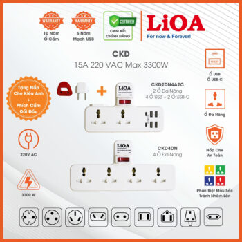 Ổ cắm không dây có sạc nhanh CKD2DN4A2C