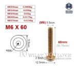 Bulong Lục Giác Chìm M6 x 60 mm – 25 Con